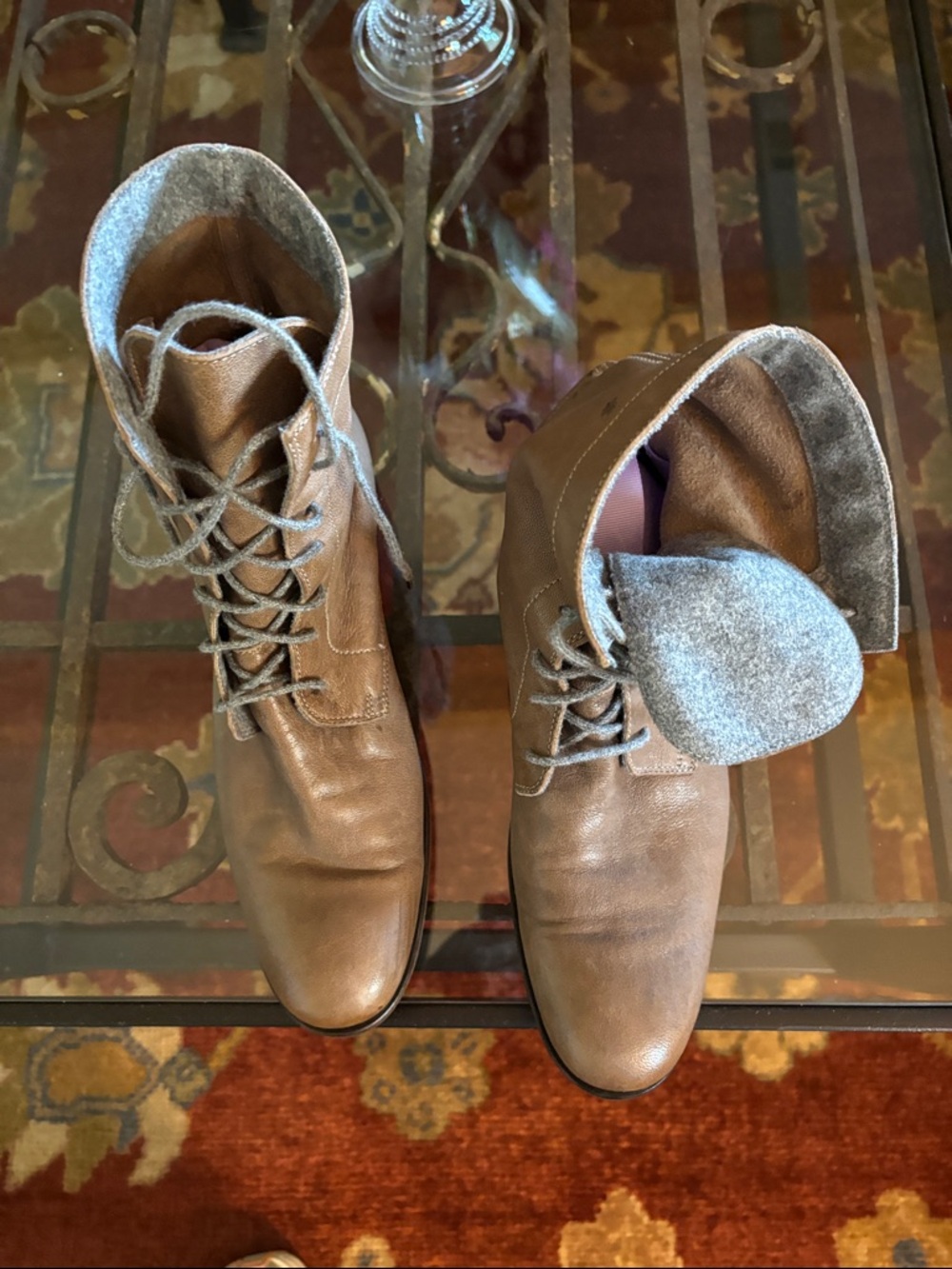 Brunello Cucinelli Women's Brown Leather Chukka Boots